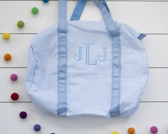 Monogram Toddler Duffle // Seersucker Toddler Duffle