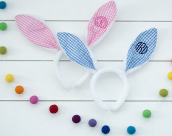 Embroidered Bunny Ears // Monogram Easter Bunny Ears