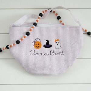 Embroidered Halloween Bucket // Personalized Trick or Treat Bucket