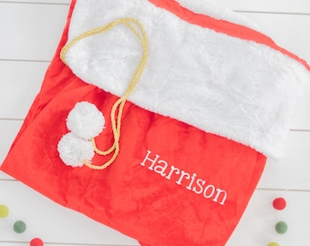 Personalized Christmas Sack // Embroidered Present Sack