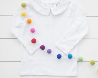 Boy’s Embroidered Collared Shirt // Boy's Monogram Collared Bodysuit