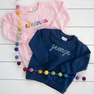 Toddler Monogram Sweatshirt // Youth Name Sweatshirt