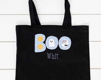 Personalized Halloween Tote // Embroidered Halloween Tote