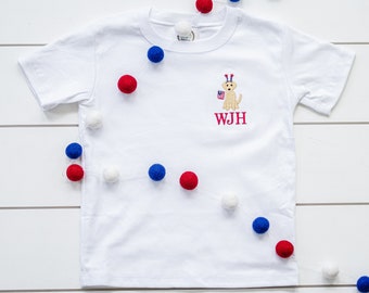 Boy's Patriotic Shirt // Embroidered 4th of July Shirt