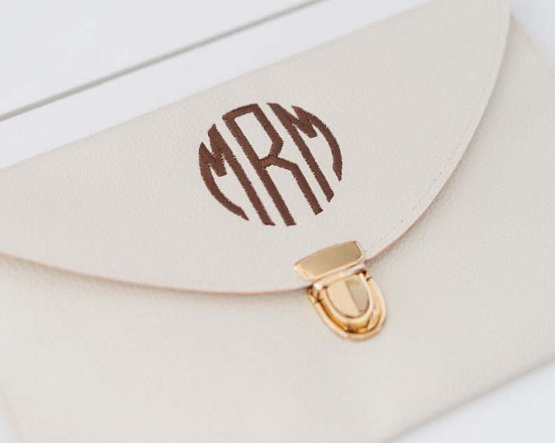 Monogrammed Envelope Clutch // Monogram Clutch image 4