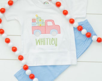 Boy's Christmas Shirt // Christmas Truck Shirt