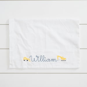 Personalized Toddler Pillowcase // Embroidered Toddler Pillowcase