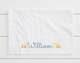 Personalized Toddler Pillowcase // Embroidered Toddler Pillowcase