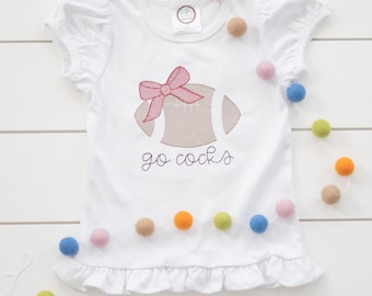 Girl’s Football Shirt // Embroidered Football Bodysuit