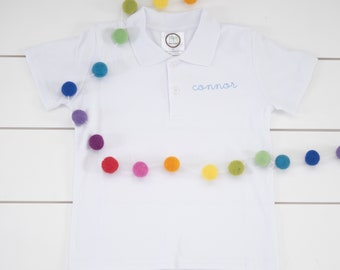 Boy’s Name Polo // Toddler Embroidered Polo