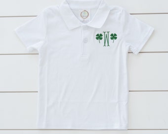 Boy's Shamrock Polo // St Patricks Day Polo