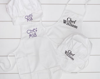 Personalized Children's Chef Apron & Hat // Kid's Apron // Kid's Chef Hat