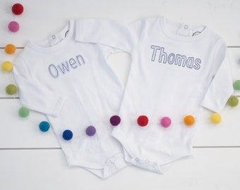 Embroidered Name Shirt // Personalized Bodysuit