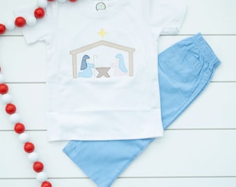 Embroidered Nativity Shirt // Nativity Bodysuit