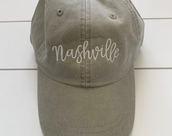Nashville Hat // Embroidered City Hat