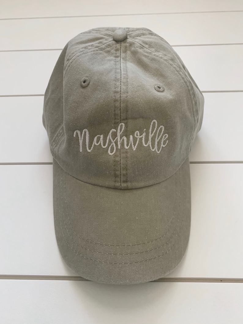 Nashville Hat // Embroidered City Hat Etsy
