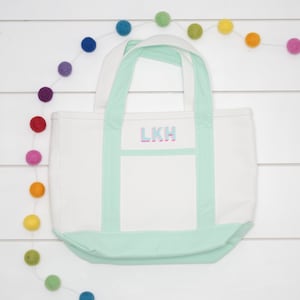 Monogram Mini Canvas Tote // Small Monogram Tote