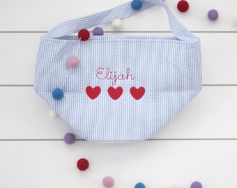 Embroidered Valentine's Day Bucket // Personalized Heart Bucket