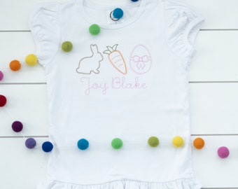 Embroidered Easter Girl’s Bodysuit // Girl’s Easter Shirt