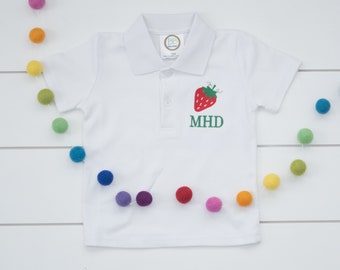 Boy’s Strawberry Polo // Boys Monogram Polo