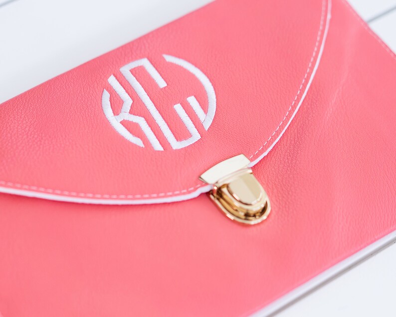 Monogrammed Envelope Clutch // Monogram Clutch image 9