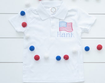 Boy’s American Flag Polo // Patriotic Polo