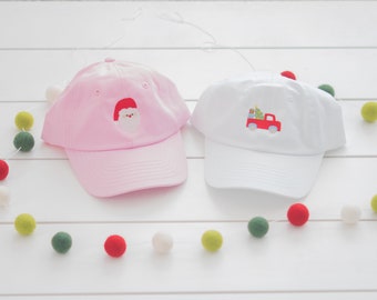 Embroidered Christmas Hat // Youth Christmas Hat // Infant Christmas Hat