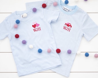 Boys' Valentine's Day Shirt  // Valentine's Embroidered Shirt