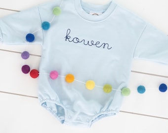 Baby Monogram Sweatshirt Bubble // Baby Name Sweatshirt Bubble