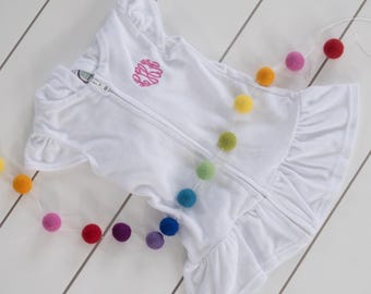 Monogram Swim Cover Up // Girls Embroidered \ Swim Cover Up