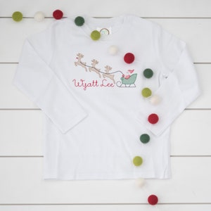 Santa Shirt  // Embroidered Christmas Shirt