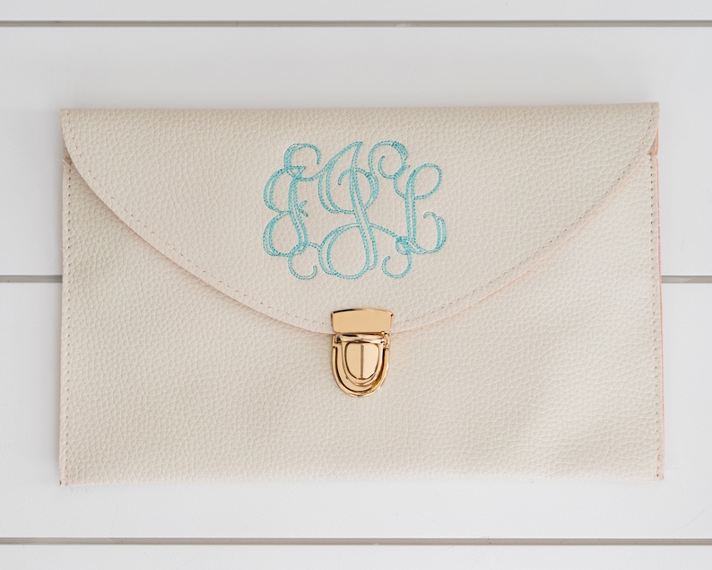 Monogrammed Envelope Clutch // Monogram Clutch image 3