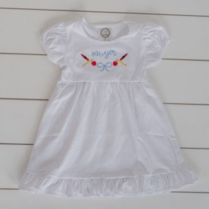 Girl's Back to School Dress // Girl's Embroidered School Shirt