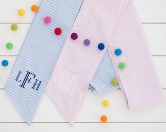 Monogram Swaddle Sash // Seersucker Swaddle Sash