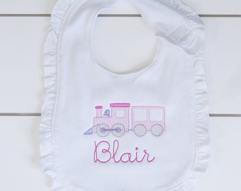 Monogram Bib & Burp Cloth // Baby Bib and Burp Cloth Set