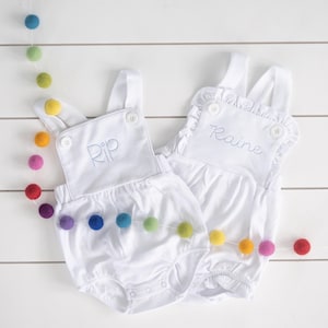 Monogram Sunsuit //  Embroidered Bubble