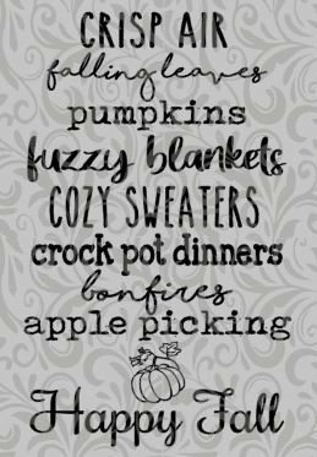 Fall Sampler, SVG, DXF, PNG Cricut, Silhouette, Sublimation ...