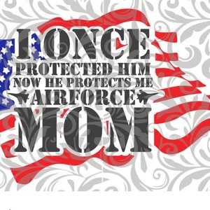 Airforce Mom, SVG, PNG Cut File, orgulloso padre, MOM, Militar, Fuerza Aérea