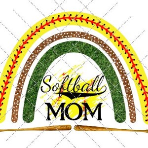 Softball MOM, Regenbogen, Ton, Gras PNG