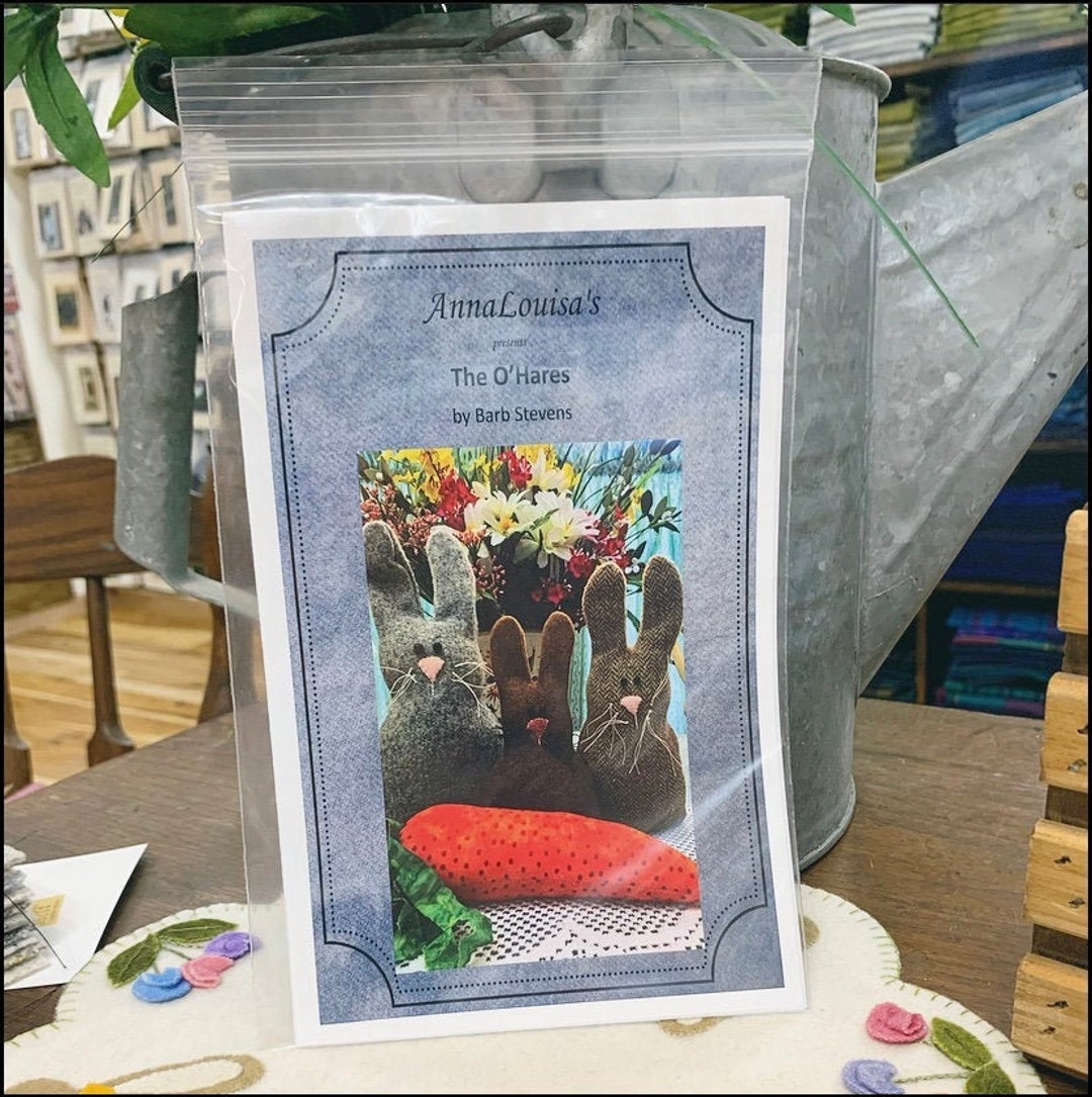 The O’ Hares Wool Bunny Rabbit Pattern - Wool Rabbit - Spring Decor ...