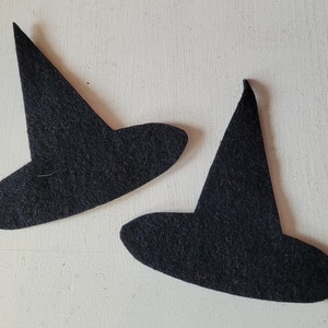 Hand-Dyed Wool Witch Hats - Set of 2