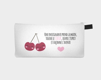 Pencil case / makeup case "Cherries" for teachers and educators