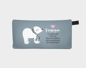 Pencil box - "Little Bear" makeup pouch for teachers and educators