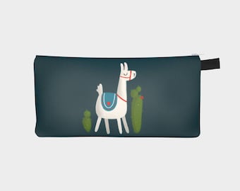 Pencil or makeup case "Jolly Lama" chest