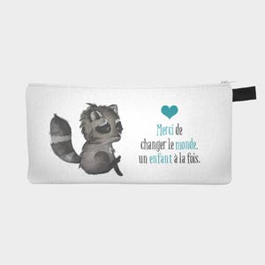 Treasure chest pencil or makeup case Little raccoon image 1