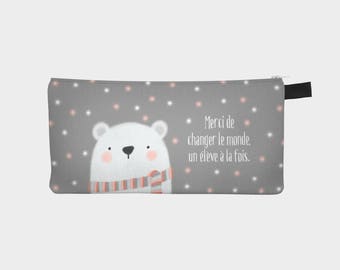 Chest pencil - makeup pouch "Bear" for a teacher and educator