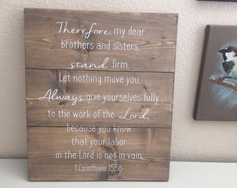 1 Corinthians 15 58 Etsy