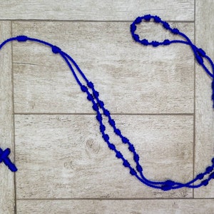 Knotted Rosary - Blue - Large