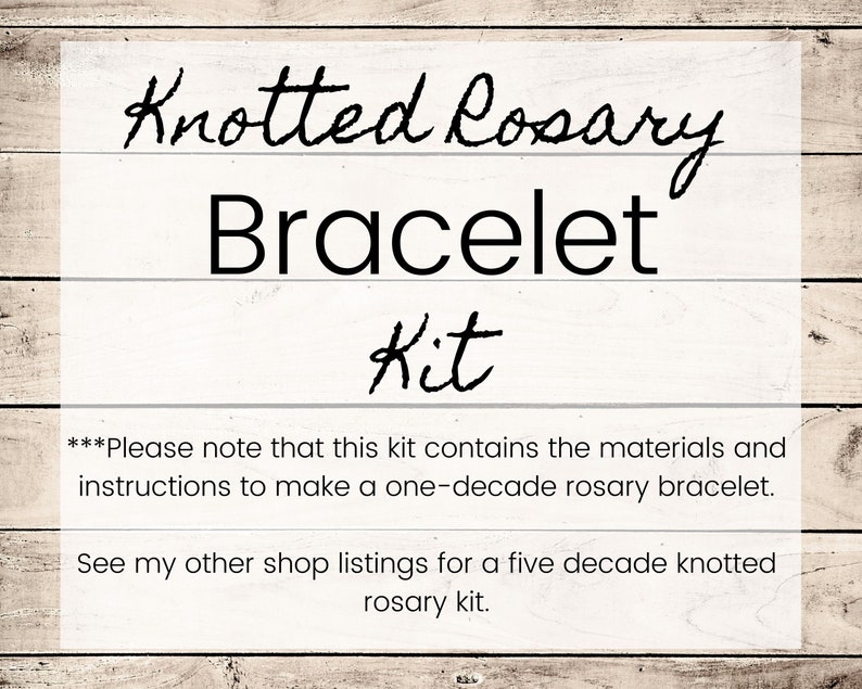 Catholic Retreat Craft Knotted Rosary Twine for one Rosary Bracelet Blue Knotted Rosary Bracelet Kit BRACELET KIT