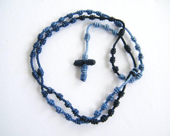 Dark Blue Ombre Knotted Rosary Kit, Knotted Rosary Twine for One Rosary,  Catholic Retreat Craft -  Ireland